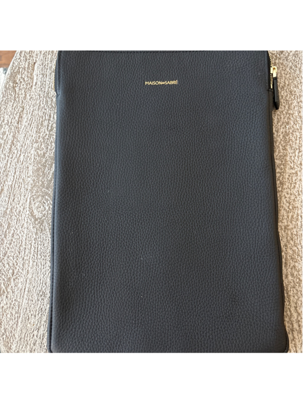 Unisex Maison de Sabré Black Leather Tablet/ computer 13 inch Sleeve One Size